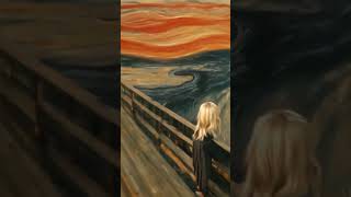 The Scream by Edvard Munch  AI Animation [upl. by Aitsirk]