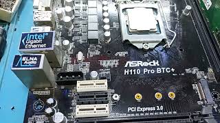 ASRock H110 Pro BTC no power repared Mining motherboard [upl. by Buchbinder359]