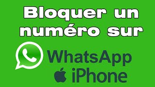 Comment bloquer un numéro sur WhatsApp iPhone [upl. by Nilat729]