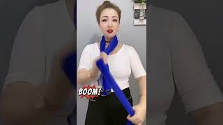 Fashion Tying a scarf with ring for ladies flower neckwear scarfwearing shorts viral [upl. by Naols]