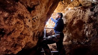 Underground Shelter Transforming Cave into a Cool Hideout for Summer Secret Sanctuary bushcraft [upl. by Laohcin]