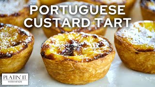 Portuguese Custard Tarts  Pastéis de Nata  Pastel de Nata  Baked Favourites [upl. by Douville]