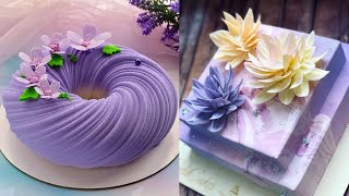 Most Satisfying Mirror Glaze Cake Recipe  So Creative Cake Compilation [upl. by Korie]