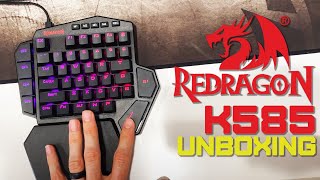 Unboxing the Redragon K585 DITI OneHanded RGB Mechanical Gaming Keyboard [upl. by Dixil807]