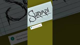 Membuat nama Suryadi artdrawing lettering [upl. by Holbrooke]