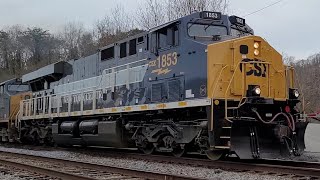 NS at Matewan WV amp CSX 1853 New York Central at Coal Run Village KY  February 16 2024 [upl. by Meehaf]