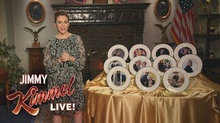 Alyssa Milano Presents Donald Trump Commemorative Plates [upl. by Barbra211]