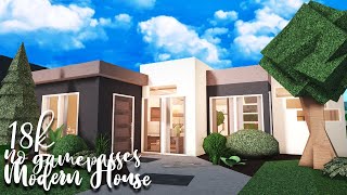 18k No Gamepasses Modern House  Bloxburg  Speedbuild  mxsqru [upl. by Aloz]