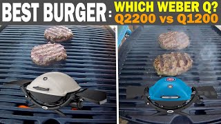 WEBER Q BATTLE BURGERS  Q1200 vs Q2200 Comparison  Which Makes It Better [upl. by Holsworth]