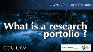 What is a research portfolio [upl. by Eleni]