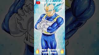 Drawing VEGETA From Dragon Ball Super shorts [upl. by Emelda]