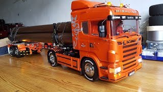 Tamiya Scania R470 w Pole trailer [upl. by Sido695]