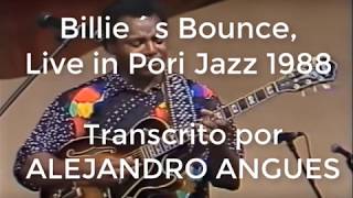 George Benson Billie´s Bounce Transcription  Tab [upl. by Evelyn877]