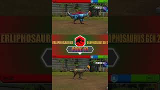 ERLIPHOSAURUS VS DILOPHOSAURUS GEN 2  JURASSIC WORLD THE GAME [upl. by Newlin]