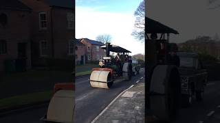 Aveling amp Porter Steam Roller No 8727 on the road after new gears [upl. by Eniamret]