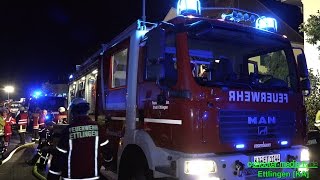 DACHSTUHLBRAND  Löscherfolg durch massiven Löschangriff der Feuerwehr  E [upl. by Atiuqal]