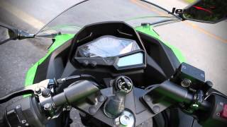 Kawasaki Ninja 300 com sistema Full 2X1 K4 Inox Fumê  LANÇAMENTO [upl. by Frolick]