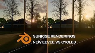 New Eevee vs Cycles  Sunrise Renderings [upl. by Anahtor636]