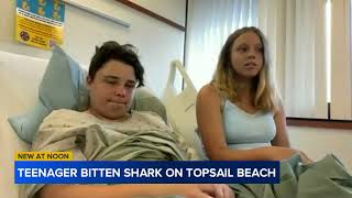 Shark bites teen boy at North Topsail Beach in North Carolina [upl. by Birdella]