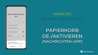 Papierkorb deaktivieren NachrichtenApp  Samsung Android 12  One UI 4 [upl. by Namien57]