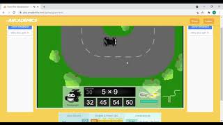 Arcademic Skill Builders Playing Grand Prix Multiplication on my PC [upl. by Haliek]