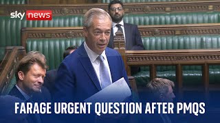 PMQs followed by Nigel Farage urgent question [upl. by Jarietta]