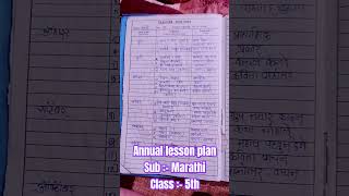 Annual lesson plan  Marathi subject Class 5th Short [upl. by Naitsabas910]