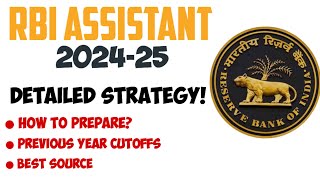 RBI ASSISTANT 2024  Full Preperation Strategy [upl. by Olympe456]