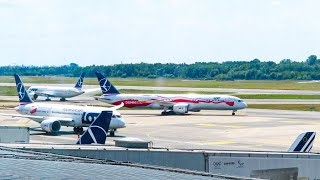 HIGH TRAFFIC Planespotting WARSAW Airport  LIVE ATC [upl. by Doris]