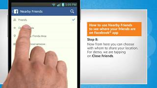 How to use Nearby Friends on Facebook® app Tutorial [upl. by Gudren658]