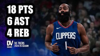 James Harden vs 76ers 18 pts 6 ast 4 reb  Nov 06 2024  Regular Season [upl. by Rowen]