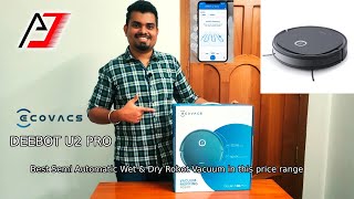 Ecovacs Deebot U2 Pro best semi automatic robot vacuum cleaner in this price range malayalam review [upl. by Salli]