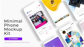 Minimal Phone Mockup Kit  Adobe XD [upl. by Ihtraa]