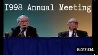 1998 Berkshire Hathaway Annual Meeting Full Version [upl. by Spence]