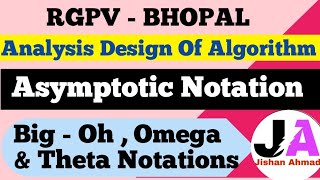 Asymptotic Notation  Big Oh Omega amp Theta Notations  ADA  Lec 2 [upl. by Hagerman]