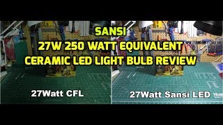 Sansi 27W 250 Watt Equivalent A21 Omnidirectional Ceramic LED Light Bulb Review 0102001012750 [upl. by Arela]