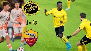 Elfsborg Vs As Roma  Michael Baidoos penalty goal determined Elfsborgs victory over Roma [upl. by Khalil41]