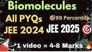 Dont leave 💀⚠️JEE 2024 Biomolecules PYQs jee jee2024 chemistry jeemains [upl. by Salinas]