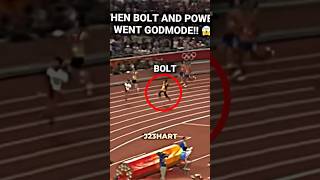 BOLT AND POWELL IN GOD MODE💀😱fastest 100k sprinting sprinter running hardwork runner 100 [upl. by Lentha]