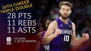 Domantas Sabonis 28 pts 11 rebs 11 asts vs Suns 2324 season [upl. by Beore396]