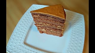 Торт из песочного теста с вареной сгущенкой и сметаной  Pastry cake with boiled condensed milk [upl. by Ynnam]