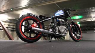 Kawasaki KZ250 start up  Rigid Hardtail Bobber [upl. by Revkah]