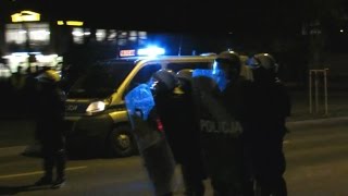 Protest i zamieszki przed komendą Policji w Legionowie 16032015 [upl. by Asyram138]