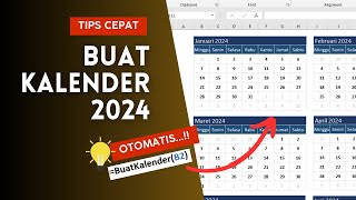 TRIK MEMBUAT KALENDER 2024 OTOMATIS SEPANJANG MASA [upl. by Rothstein]