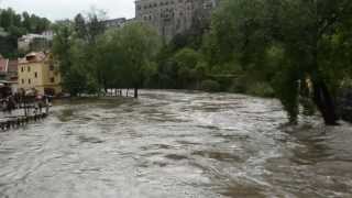 Cesky Krumlov  June 2013  Vltava River Flood [upl. by Sigismond]