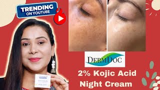 DERMDOC 2 KOJIC ACID NIGHT CREAM FOR HYPERPIGMENTATION dermdoc kojicacid [upl. by Nilla5]