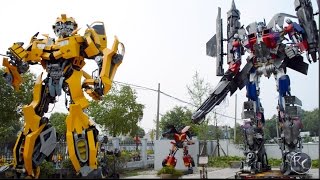 Real Life Transformers Autobots Built With Car Parts Bumblebee Optimus Prime [upl. by Ala]