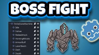 Boss Fight  Finite State Machine  Godot 4 [upl. by Yatnuhs741]