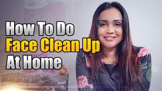 How To Do Face Clean Up At Home  Gayathri Dias [upl. by Nosylla]