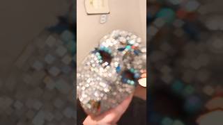 I bedazzled a mask for Halloween 🎃 art halloween painting bedazzled [upl. by Enileme]